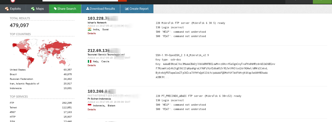 Shodan Search Engine Device Router
