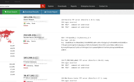 Shodan Search Engine Device Router