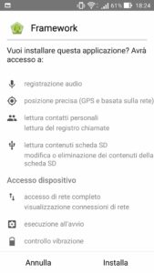 Politiche Sicurezza Android scroll