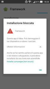 Avviso di Sicurezza Android