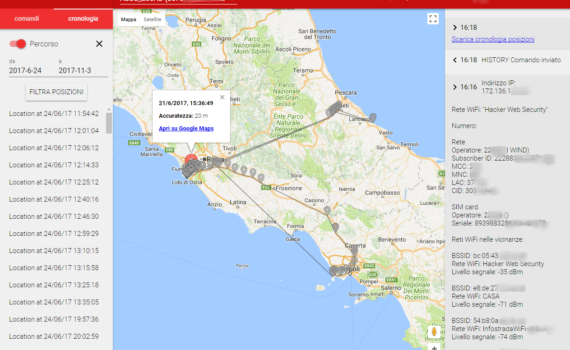 Cerberus App Trace By GPS Device